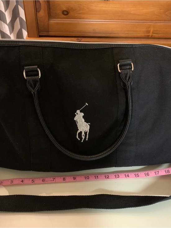 Polo Ralph Lauren Other - Polo by Ralph Lauren Black Canvas Duffel with White Pony Logo